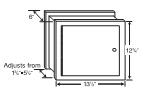 PA8154  Specimen Pass Thru - 13 1/4" x 12 3/4"